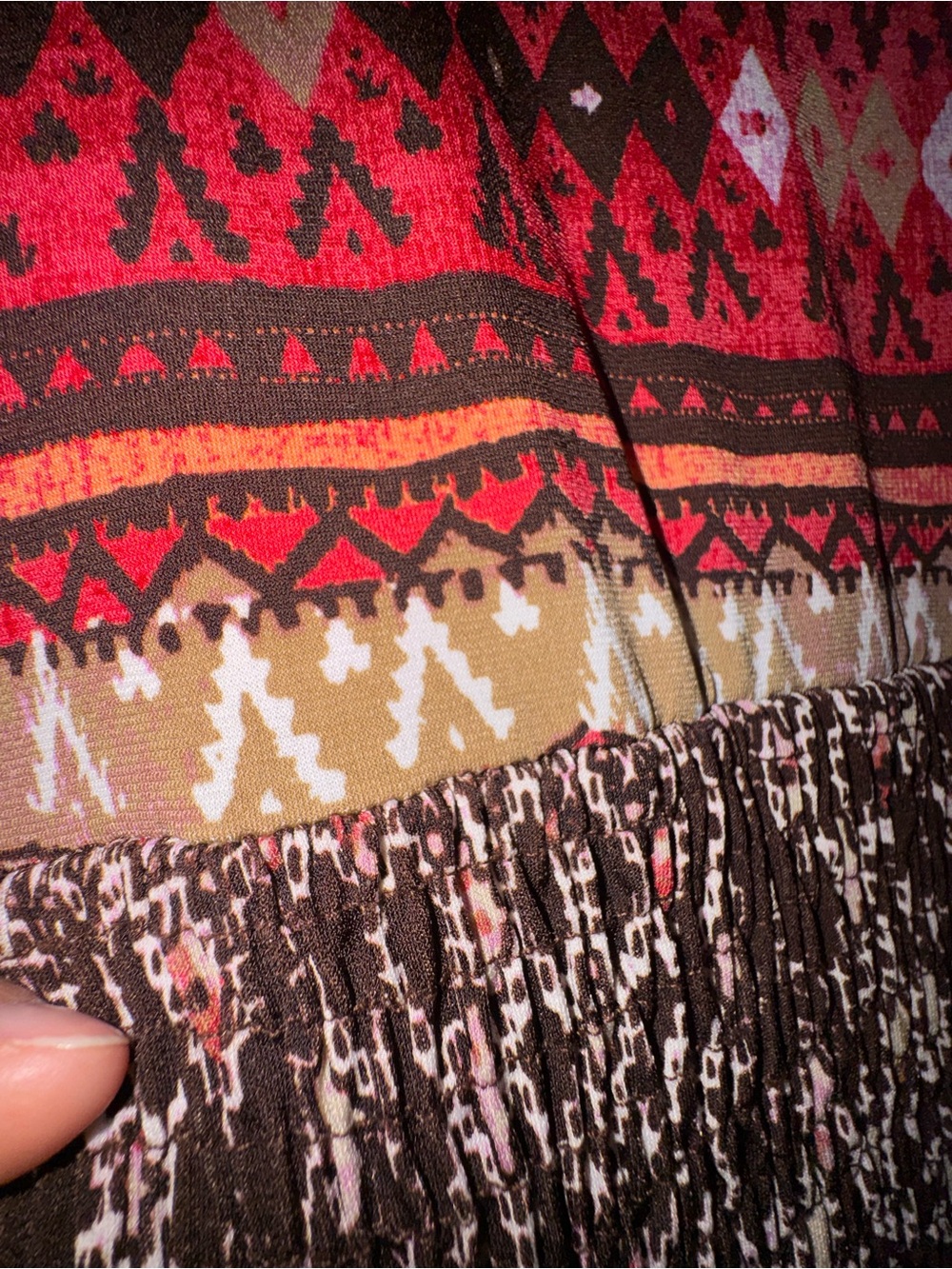 Rabbit Rabbit Rabbit Designs Dress Size 8 Multicolor Studded V Neck Boho - Picture 9 of 9